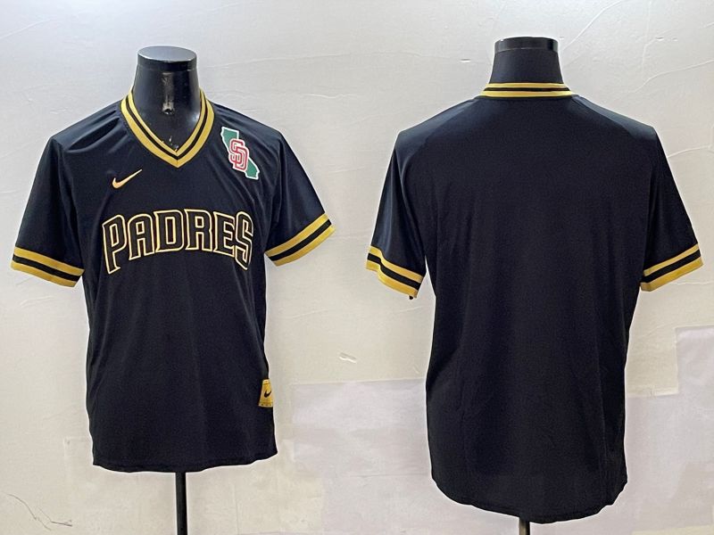 Men San Diego Padres Blank Black Gold Game 2025 Nike MLB Jersey style 3->san diego padres->MLB Jersey